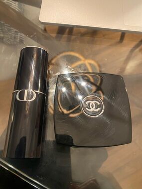 Dior forever skin perfect Stick Foundation Duo 1w and 
Chanel blush 65 espiegle